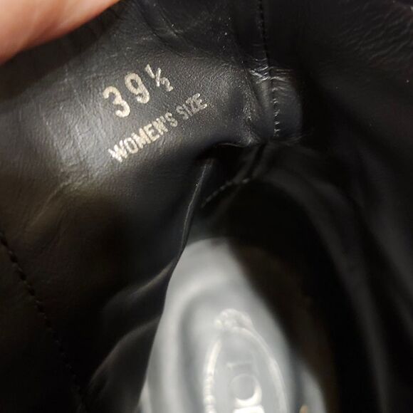 Tod's Black Calfskin Leather Square Toe Chunky Heel Ankle Boots Sz.9/39.5 $885 - Picture 10 of 16